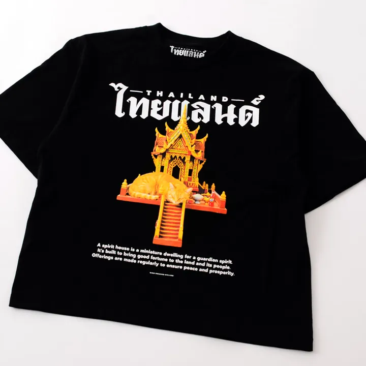 ตัวอย่างรายละเอียดงานสกรีน DTG บนเสื้อสีดำจาก Loomora DTG