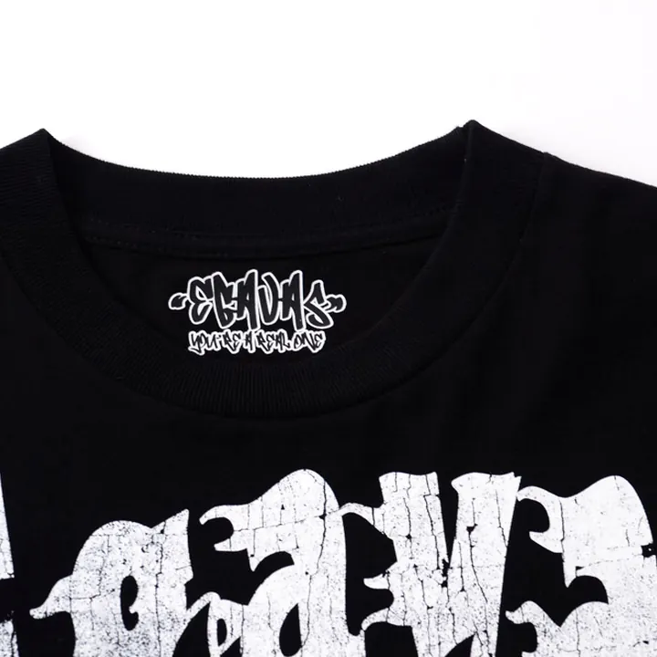 ตัวอย่างรายละเอียดงานสกรีน DTG บนเสื้อสีดำจาก Loomora DTG