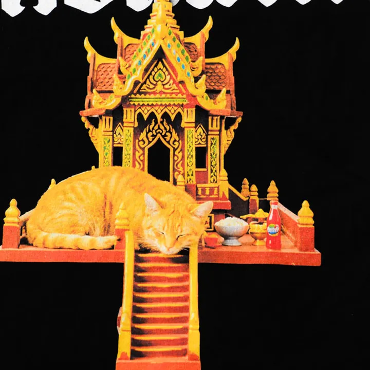 ตัวอย่างรายละเอียดงานสกรีน DTG บนเสื้อสีดำจาก Loomora DTG
